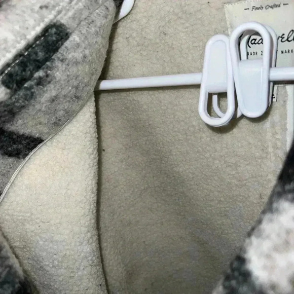 Madewell Black and Gray Plaid Teddy Jacket - Picture 11 of 16